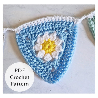 PDF PATTERN Crochet Daisy Bunting (Instant Download) - Twisted by the Sea