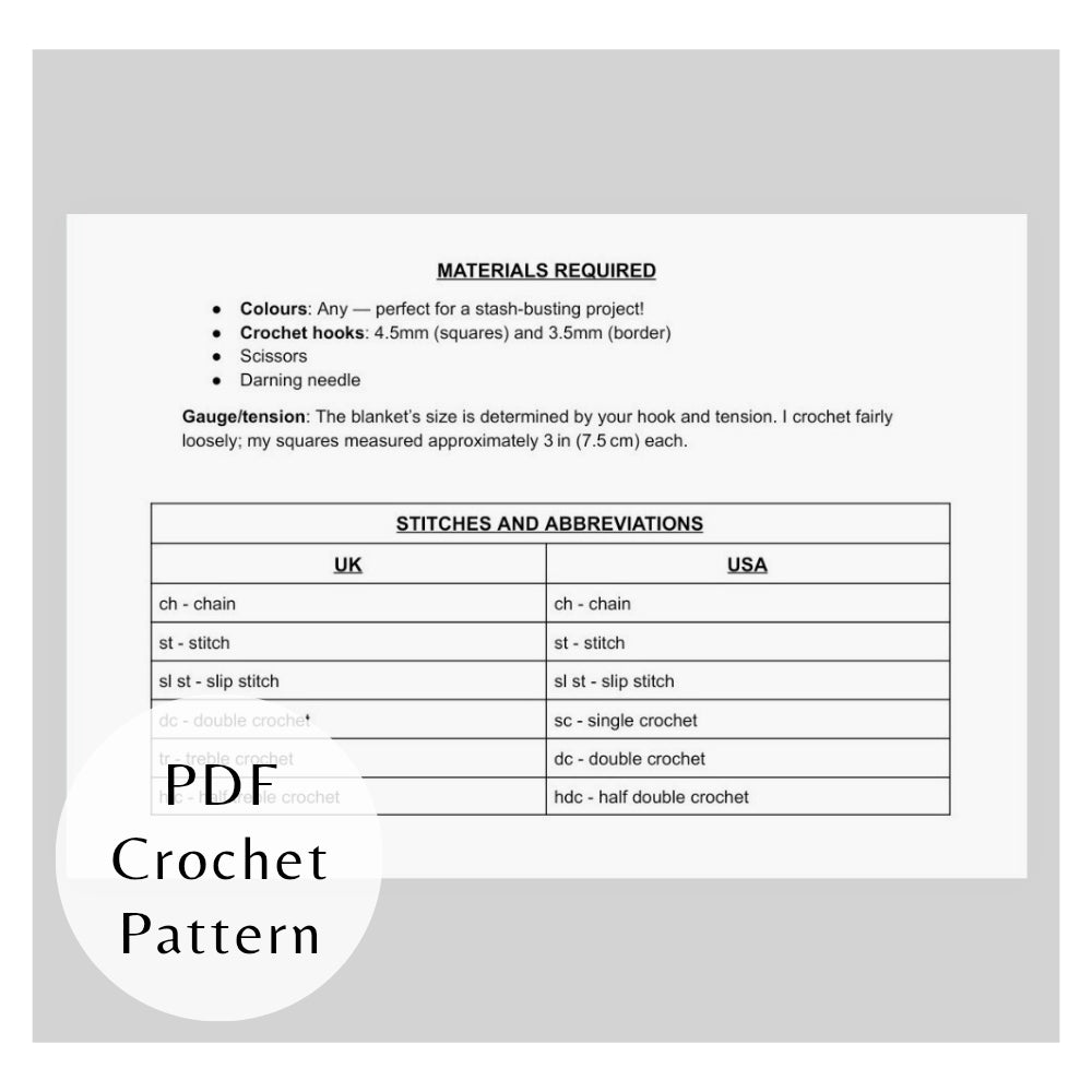 PDF PATTERN Crochet Stash Busting Baby Blanket (Instant Download) - Twisted by the Sea