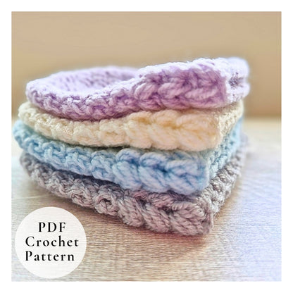 PDF Crochet Baby Hat Pattern – Puff V Stitch, Newborn to 6 Months