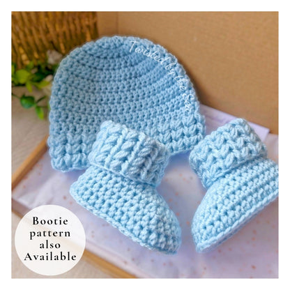 PDF Crochet Baby Hat Pattern – Puff V Stitch, Newborn to 6 Months
