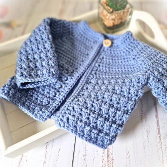 Crochet Baby Cardigan – Newborn to 24 Months - Twisted by the Sea