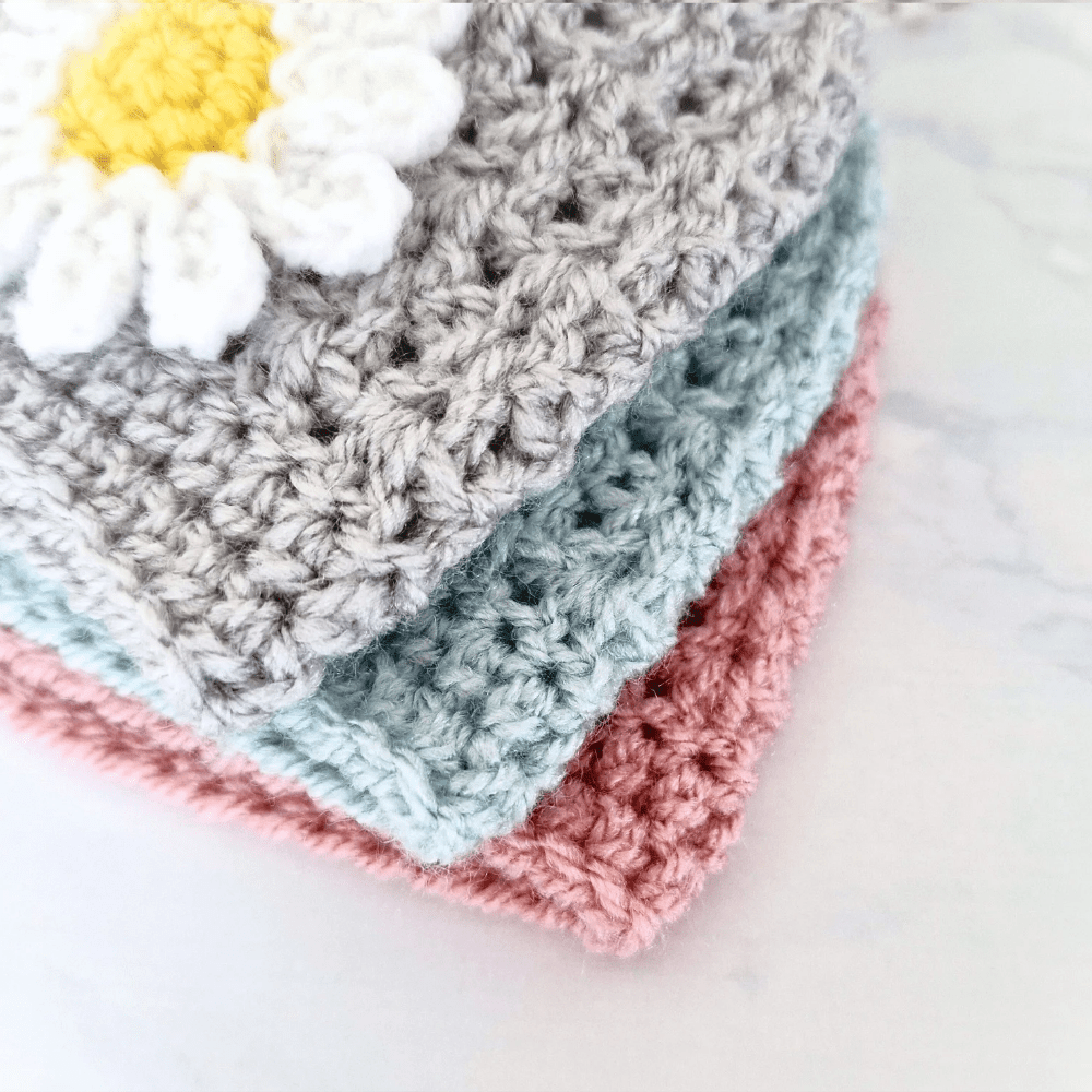 Handmade Crochet Daisy Baby Hat and Booties Set - Twisted by the Sea