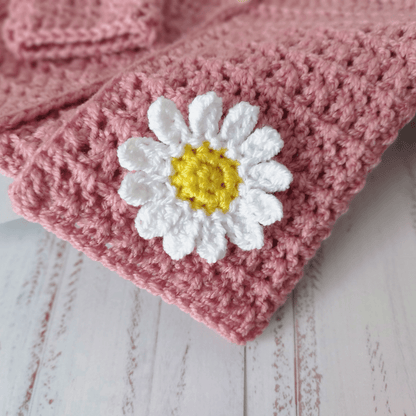 Crochet Daisy Baby Cardigan – Handmade in sizes 12 to 24 Months - Twisted by the Sea
